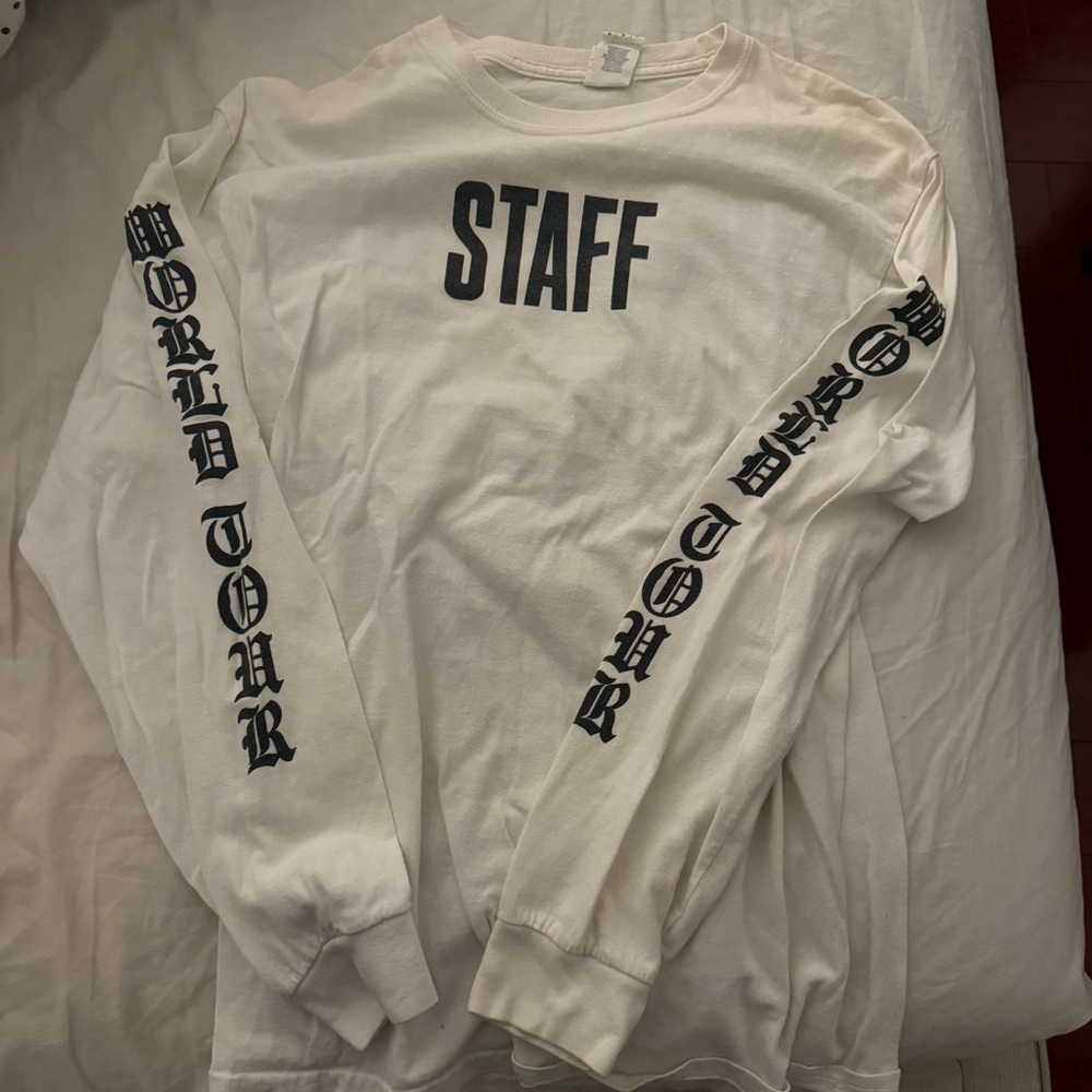 White Long Sleeve 'Staff' Shirt